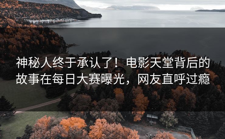 神秘人终于承认了！电影天堂背后的故事在每日大赛曝光，网友直呼过瘾